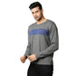 Men Regular Fit Blue Sweater