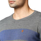 Men Regular Fit Blue Sweater