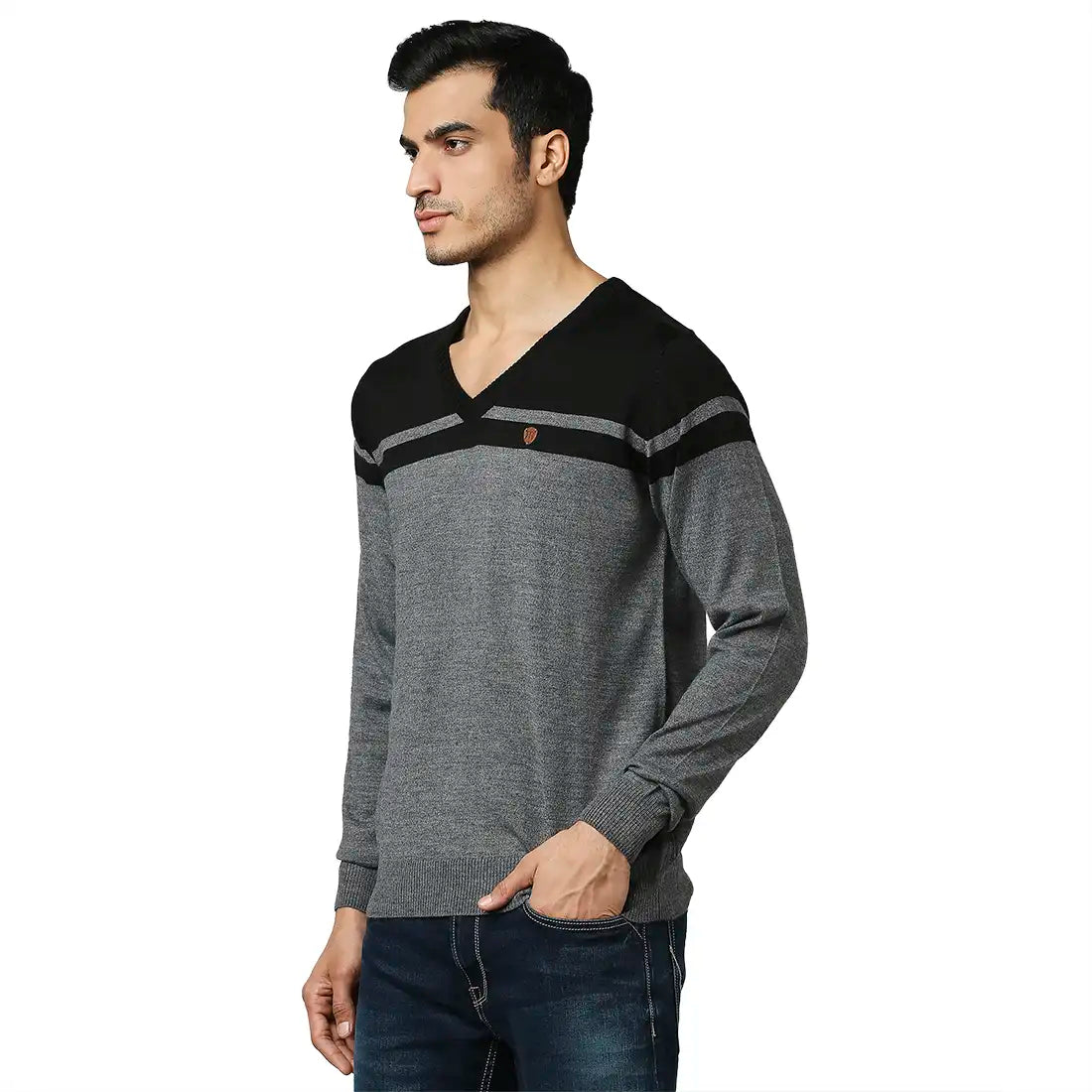 Men Regular Fit Maroon Sweater