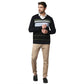 Men Regular Fit Black Sweater