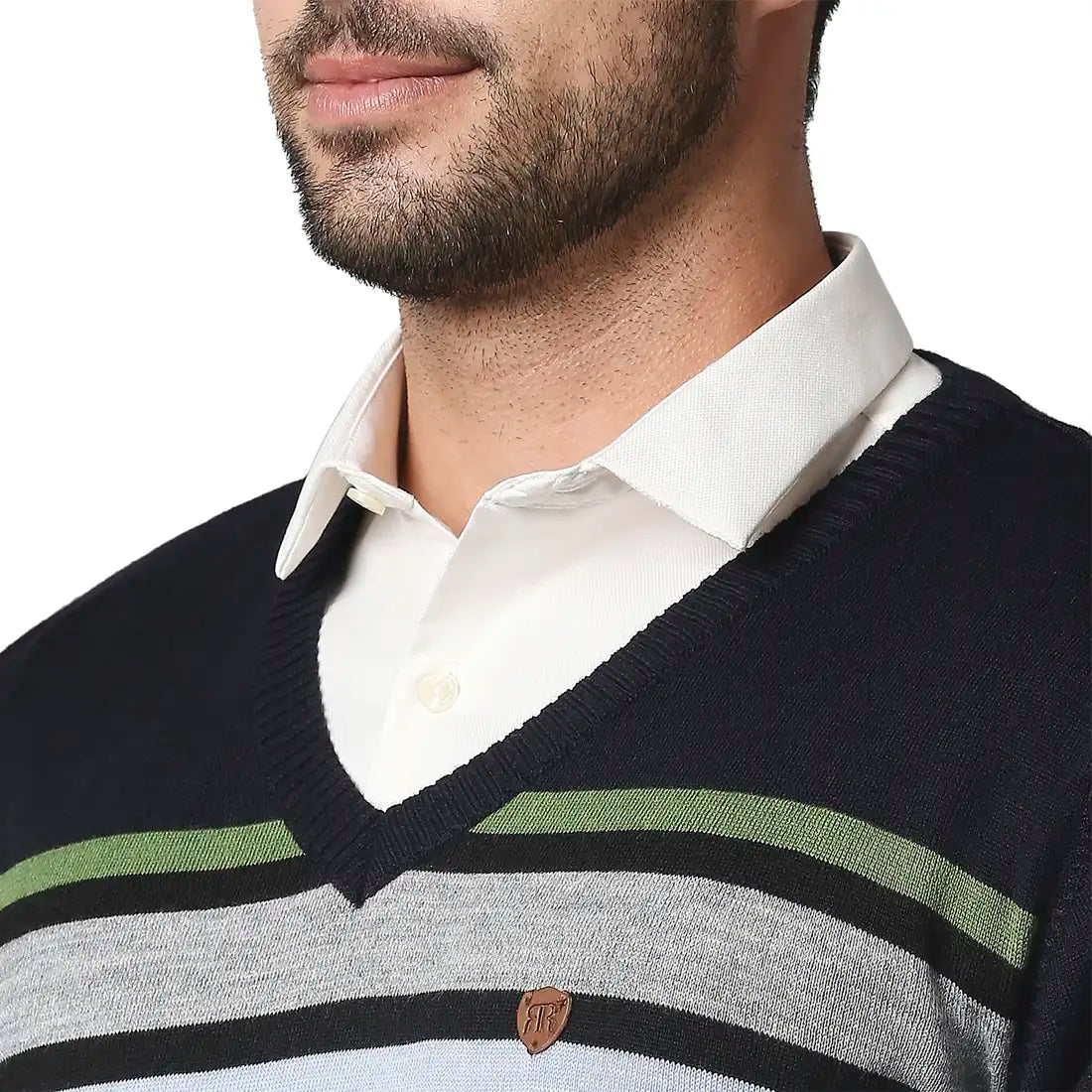 Men Regular Fit Black Sweater