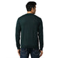 Men Regular Fit Blue Sweater