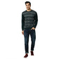 Men Regular Fit Blue Sweater
