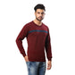 Men Regular Fit Blue Sweater