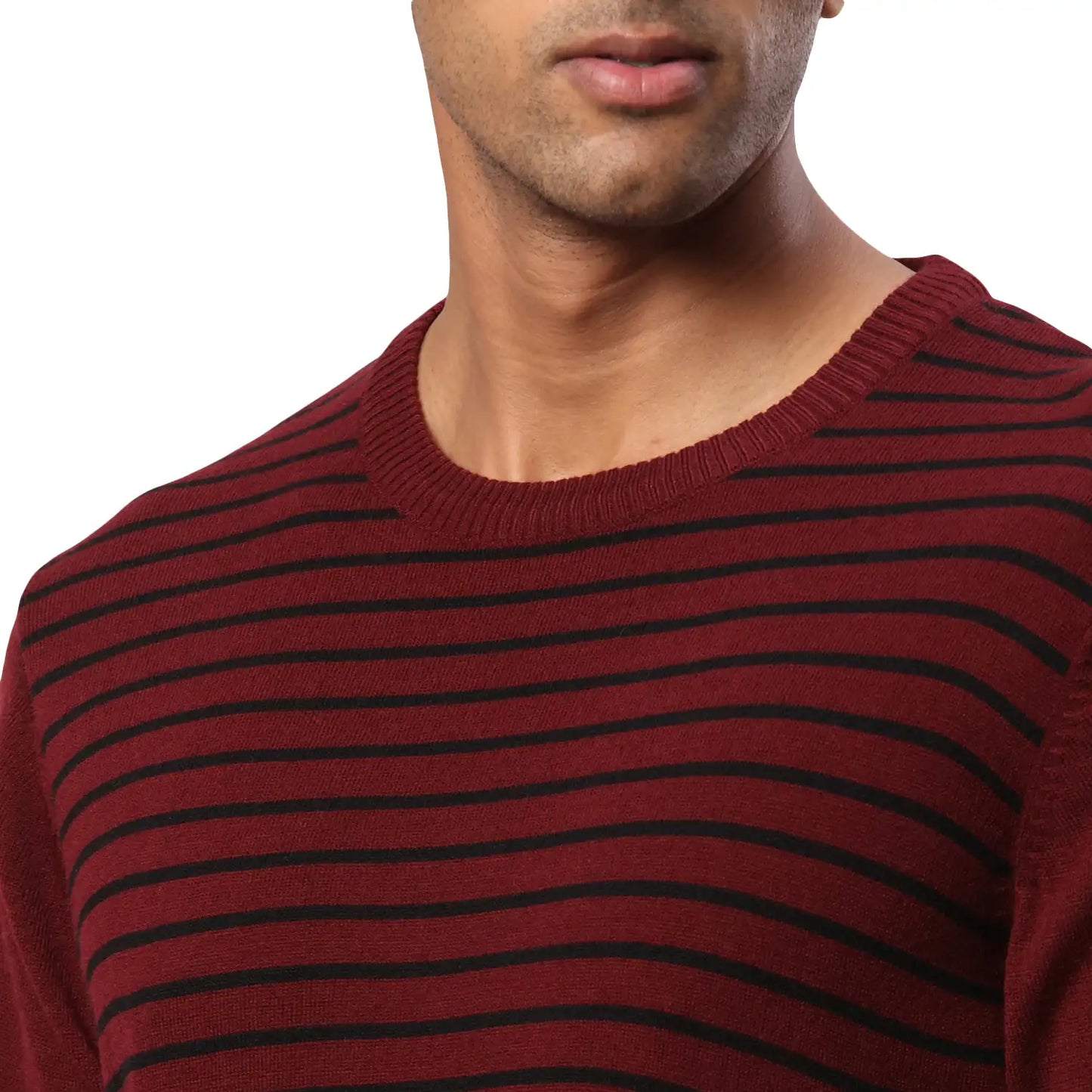 Men Regular Fit Grey Sweater