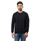 Men Regular Fit Blue Sweater