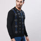 Raymond Men Grey Jacquard Acrylic Blend Sweaters