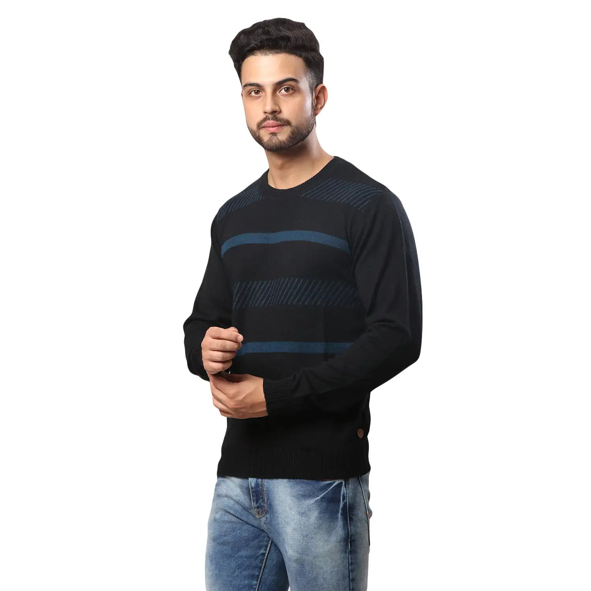 Men Regular Fit Maroon Sweater