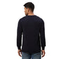Men Regular Fit Blue Sweater