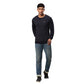 Men Regular Fit Blue Sweater