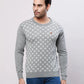 Raymond Men Blue Jacquard Acrylic Blend Sweaters