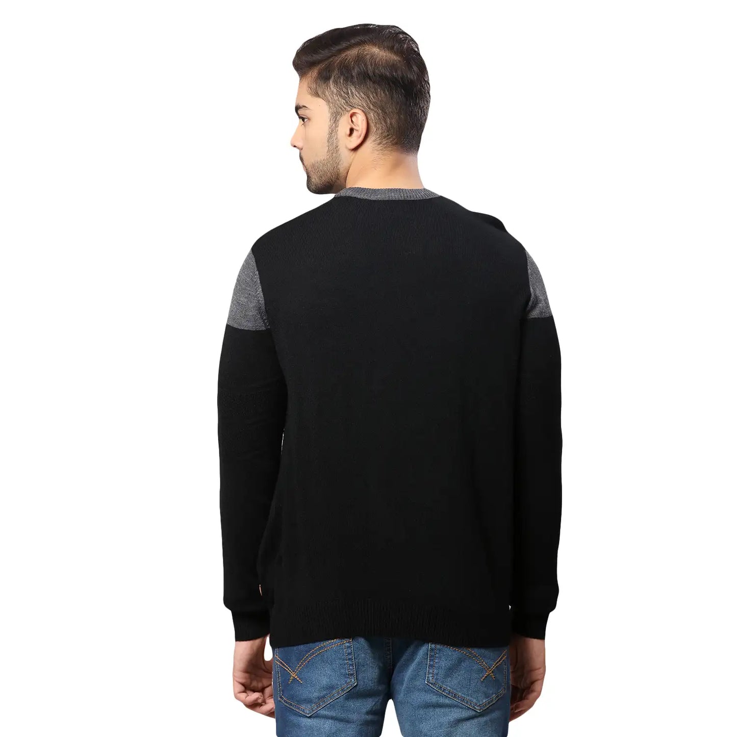 Men Regular Fit Green Sweater