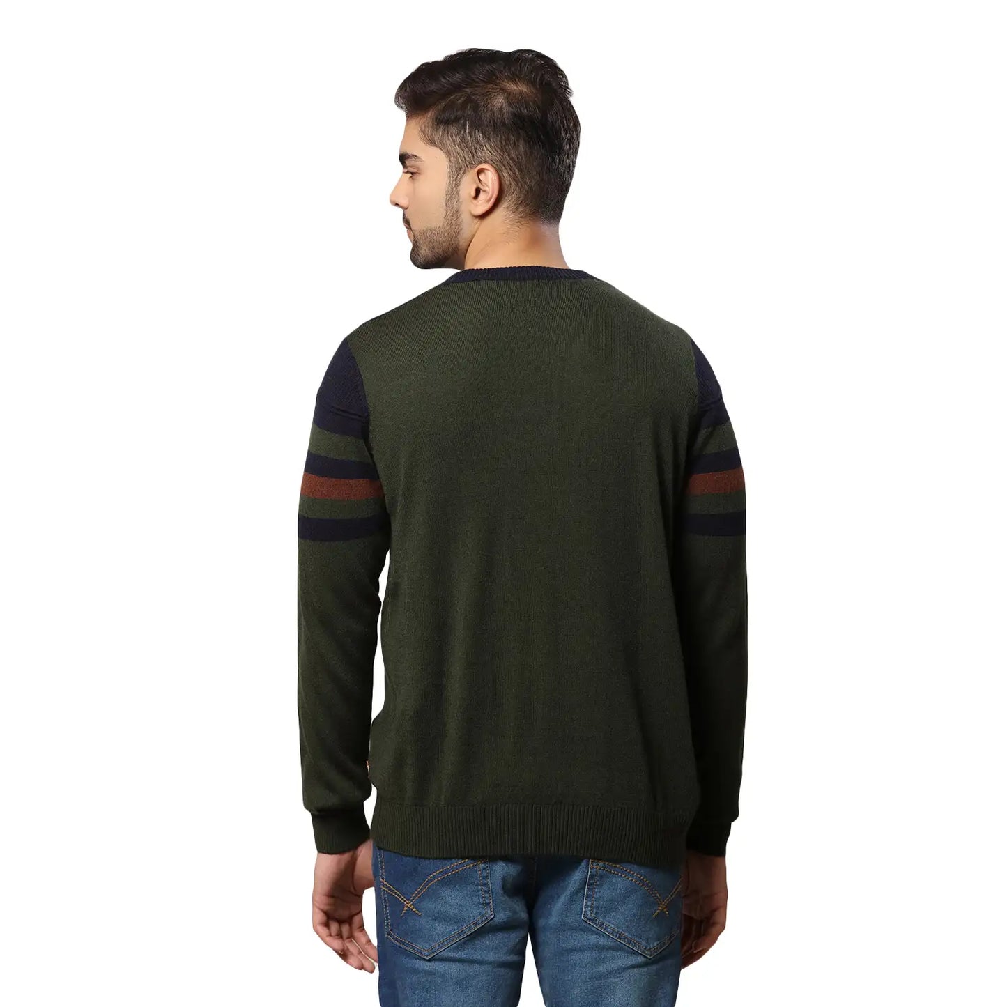 Men Regular Fit Black Sweater