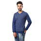 Men Regular Fit Blue Sweater