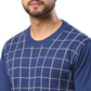 Men Regular Fit Blue Sweater
