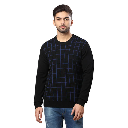 Men Regular Fit Maroon Sweater