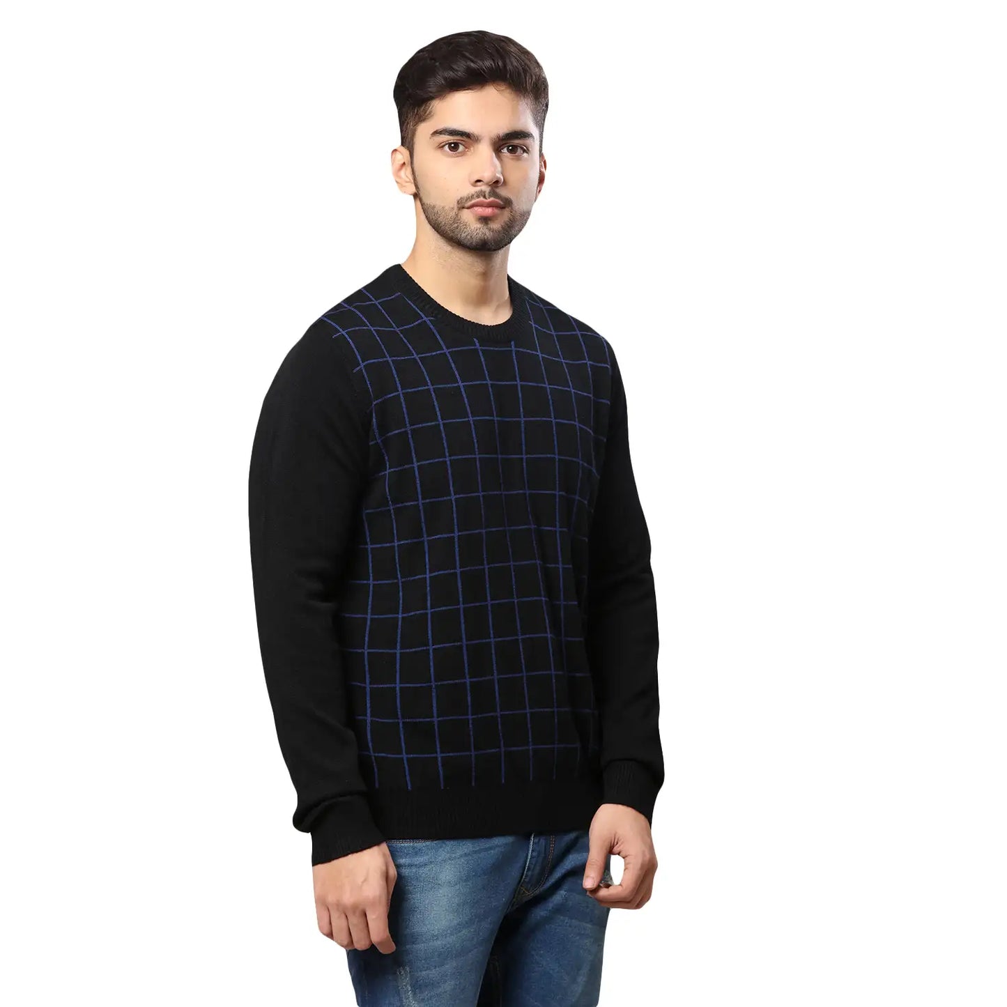 Men Regular Fit Maroon Sweater