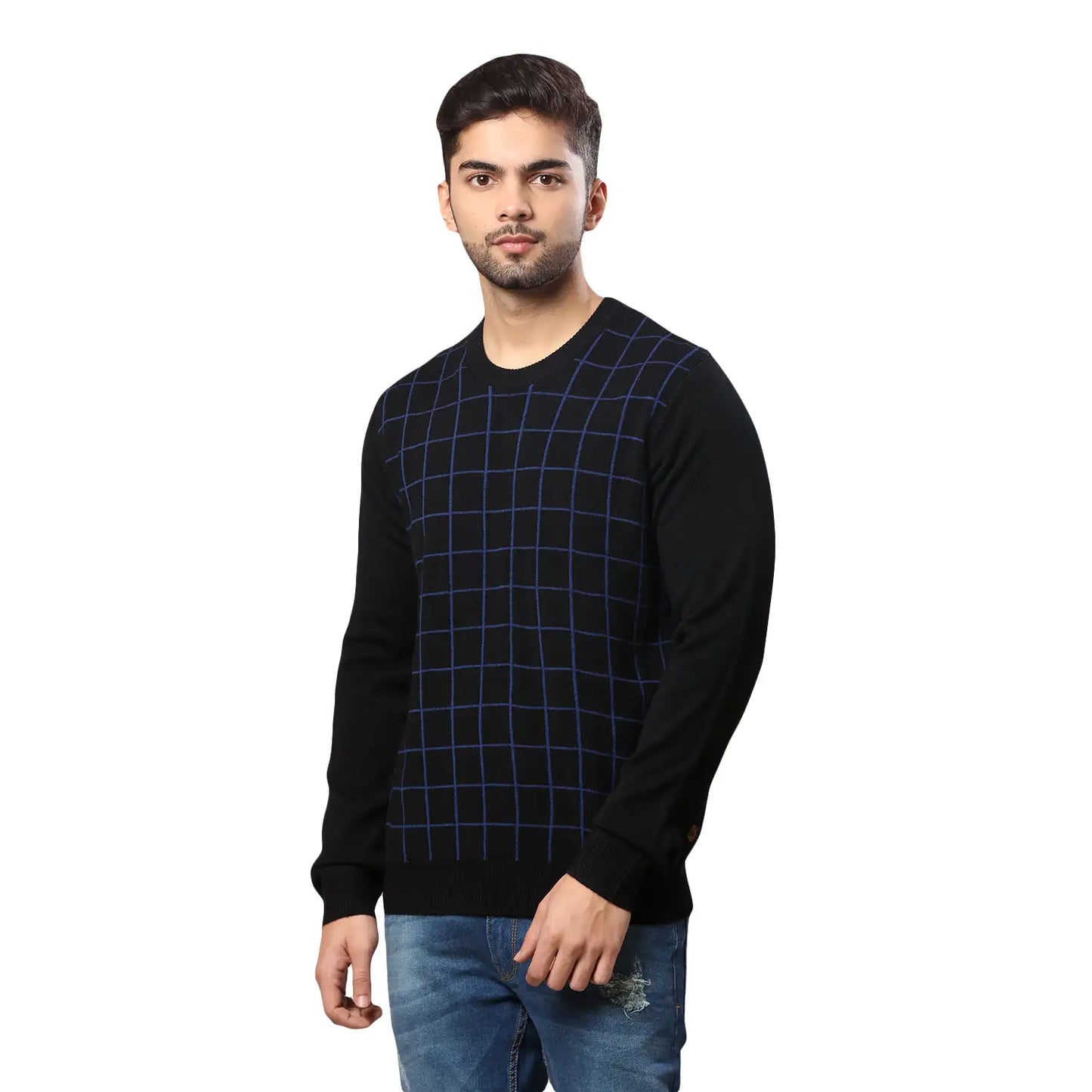 Men Regular Fit Maroon Sweater