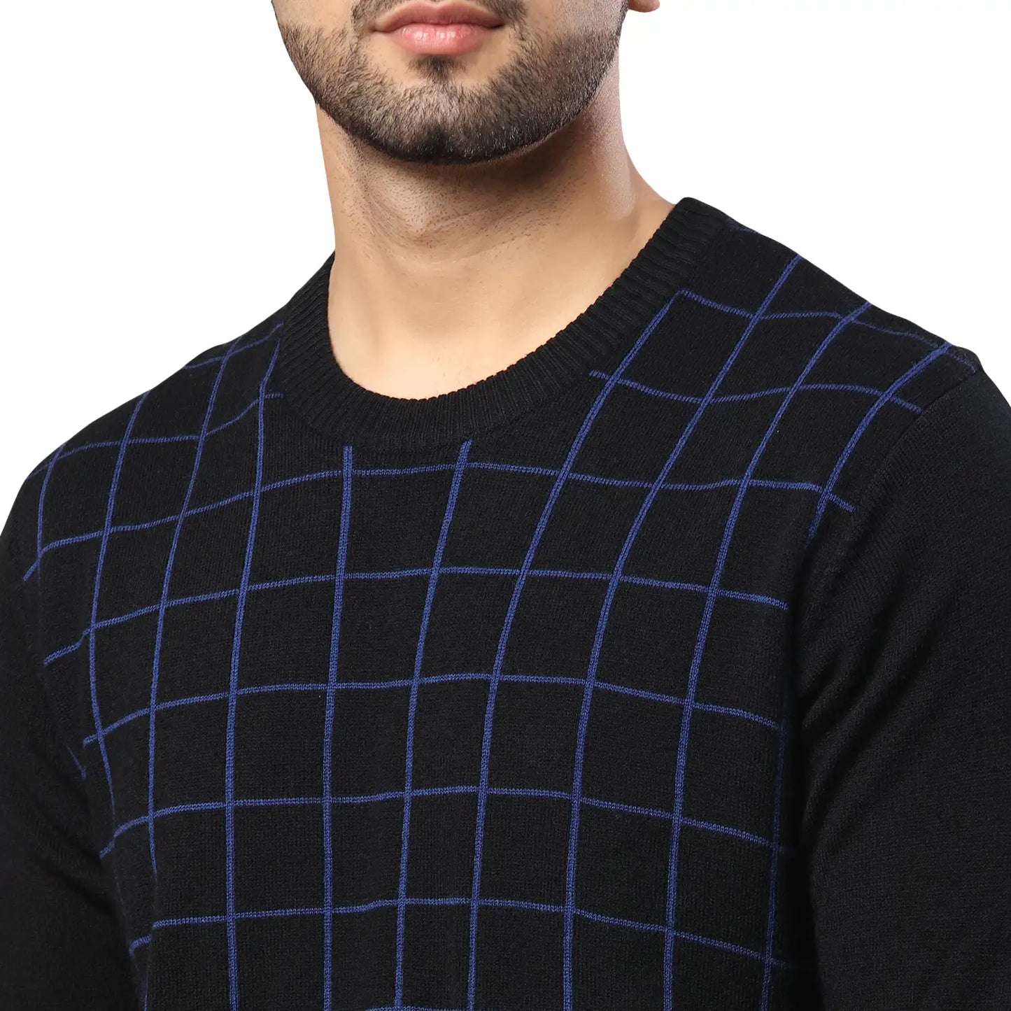 Men Regular Fit Maroon Sweater