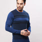 Raymond Men Blue Jacquard Acrylic Blend Sweaters