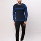Raymond Men Blue Jacquard Acrylic Blend Sweaters
