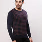 Raymond Men Blue Jacquard Acrylic Blend Sweaters