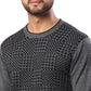 Raymond Men White Structure Cable Acrylic Blend Winter Wear