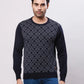 Raymond Men Black Jacquard Acrylic Blend Sweaters