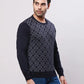 Raymond Men Black Jacquard Acrylic Blend Sweaters