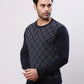 Raymond Men Black Jacquard Acrylic Blend Sweaters