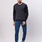 Raymond Men Black Jacquard Acrylic Blend Sweaters