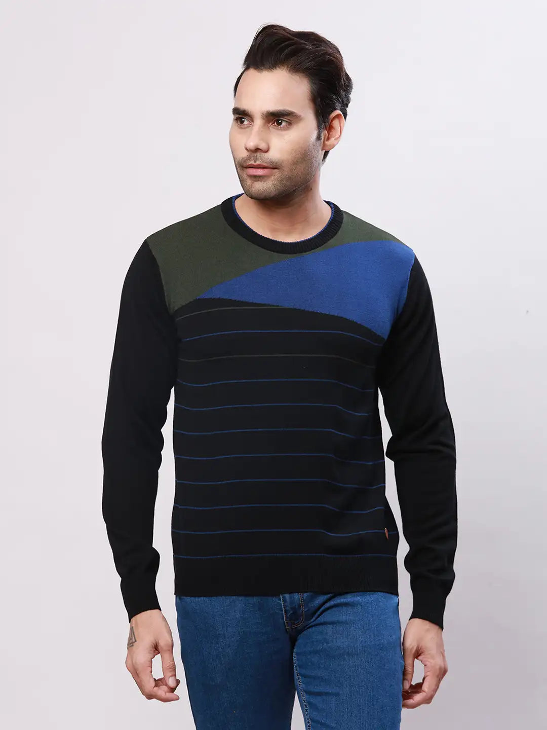 Ethnix Men Blue Tailored Fit Polyester Blend 5ee7336060a2ba066045b76d