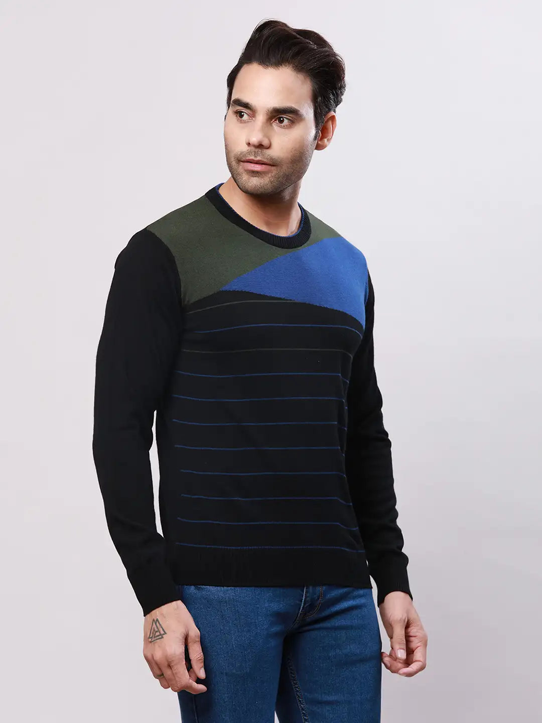 Ethnix Men Blue Tailored Fit Polyester Blend 5ee7336060a2ba066045b76d