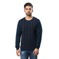 Men Regular Fit Blue Sweater