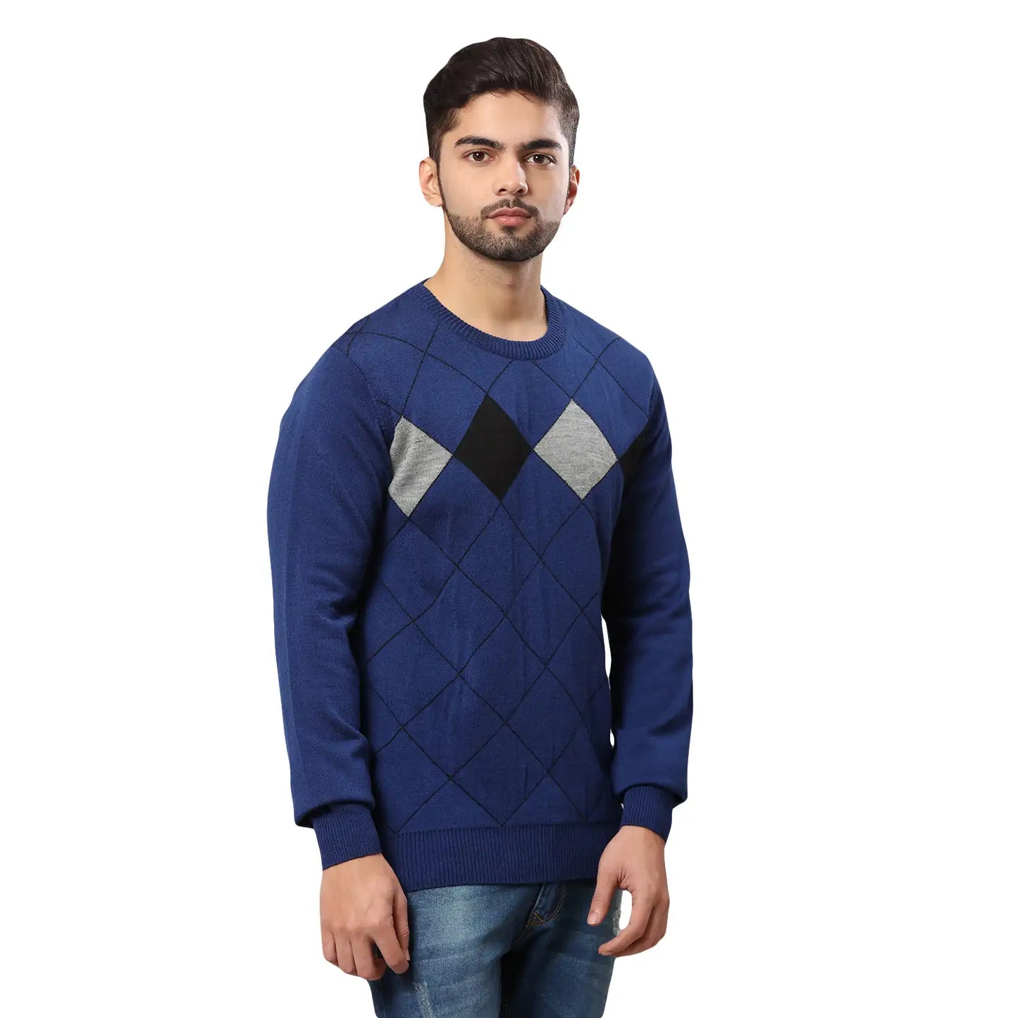 Men Regular Fit Maroon Sweater