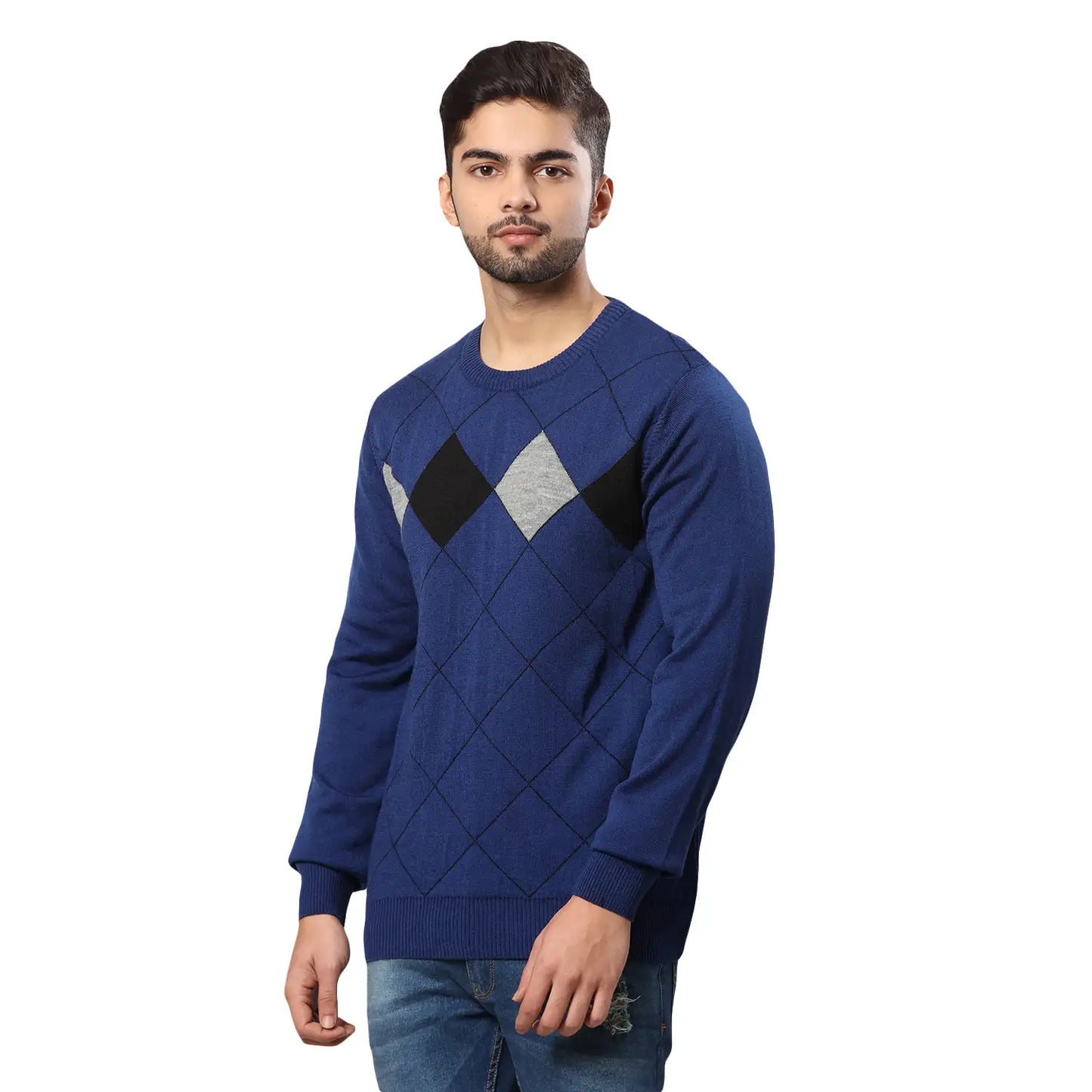 Men Regular Fit Maroon Sweater