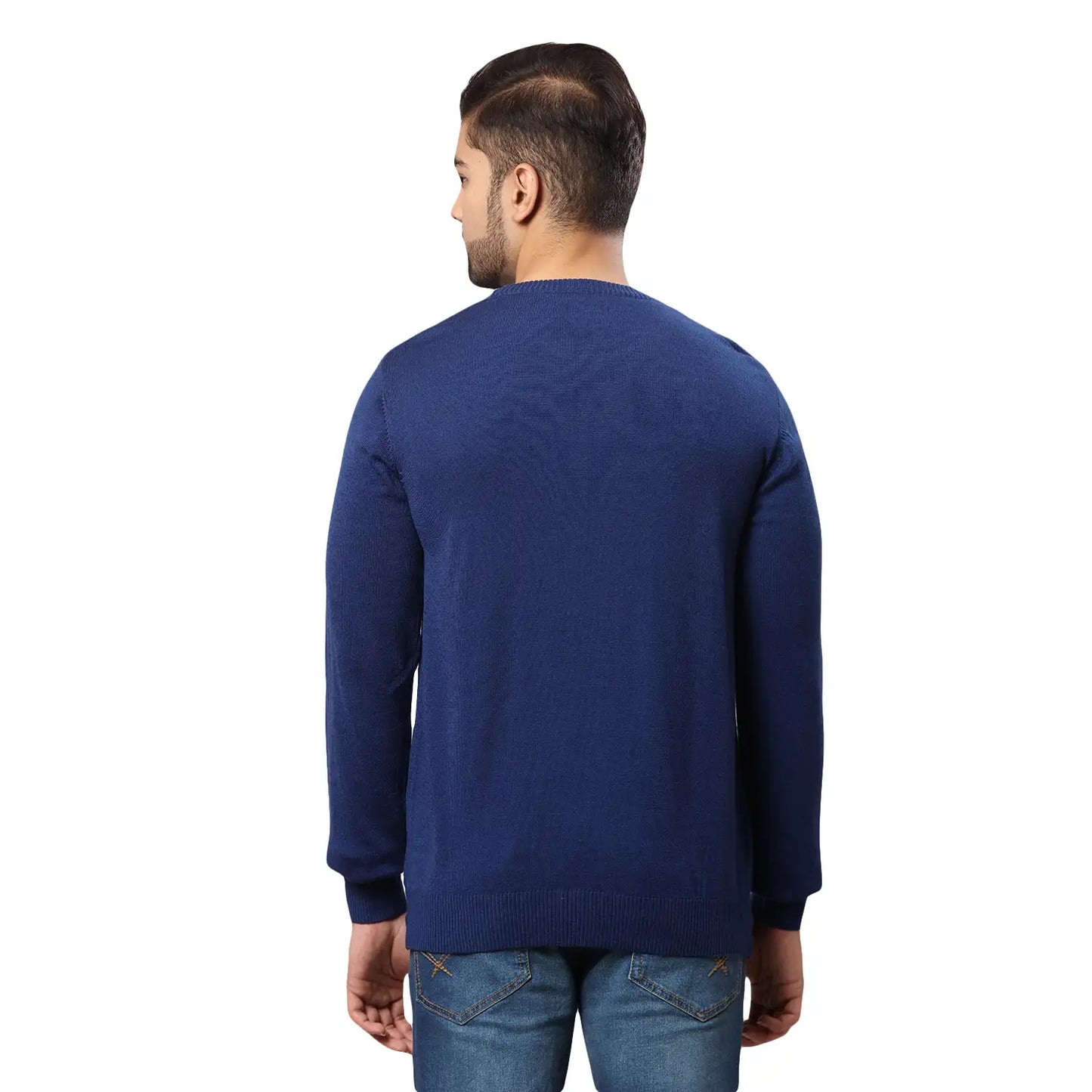 Men Regular Fit Maroon Sweater