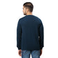 Men Regular Fit Blue Sweater
