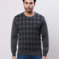 Raymond Men Blue Jacquard Acrylic Blend Sweaters