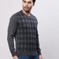 Raymond Men Blue Jacquard Acrylic Blend Sweaters