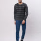 Raymond Men Blue Jacquard Acrylic Blend Sweaters