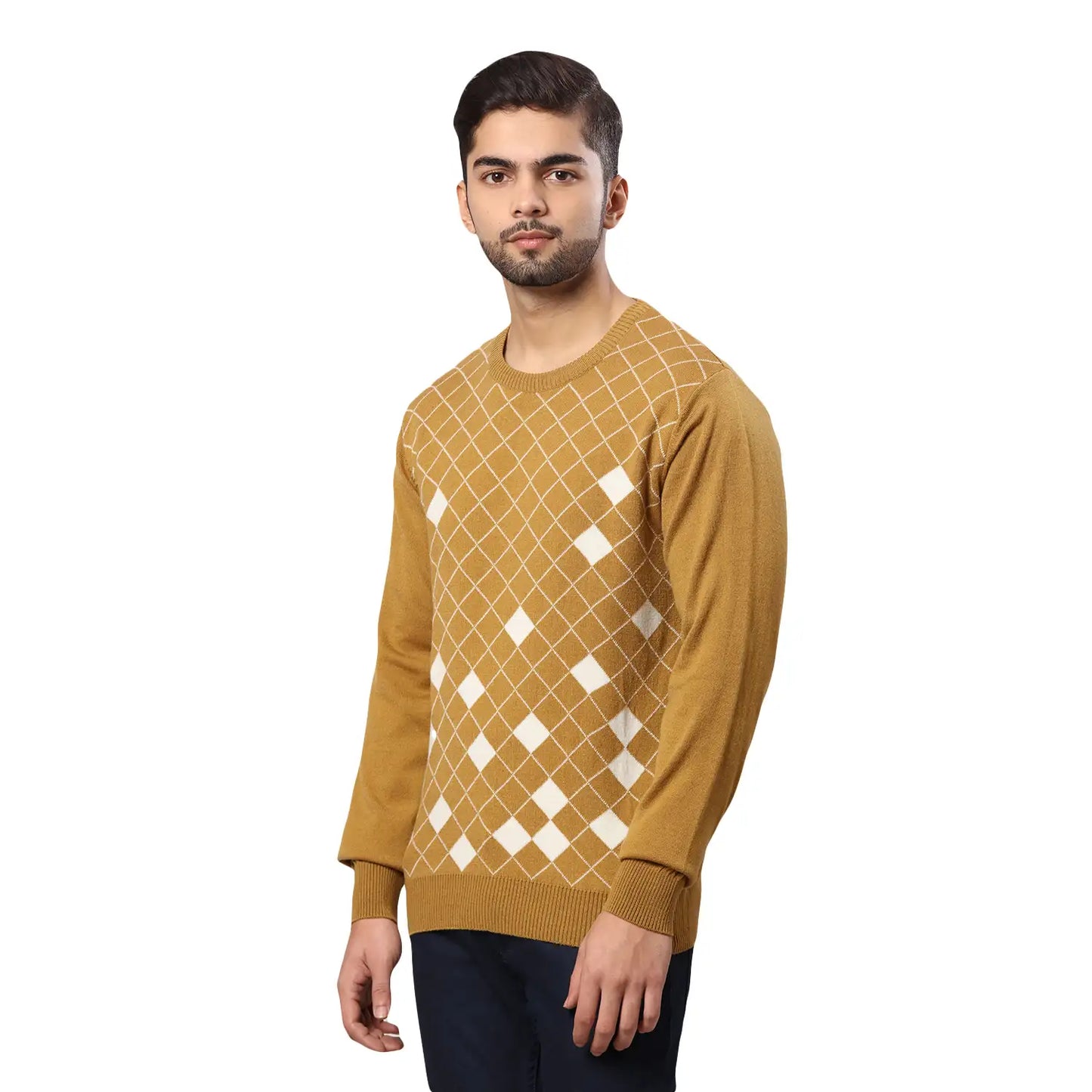 Men Regular Fit Maroon Sweater