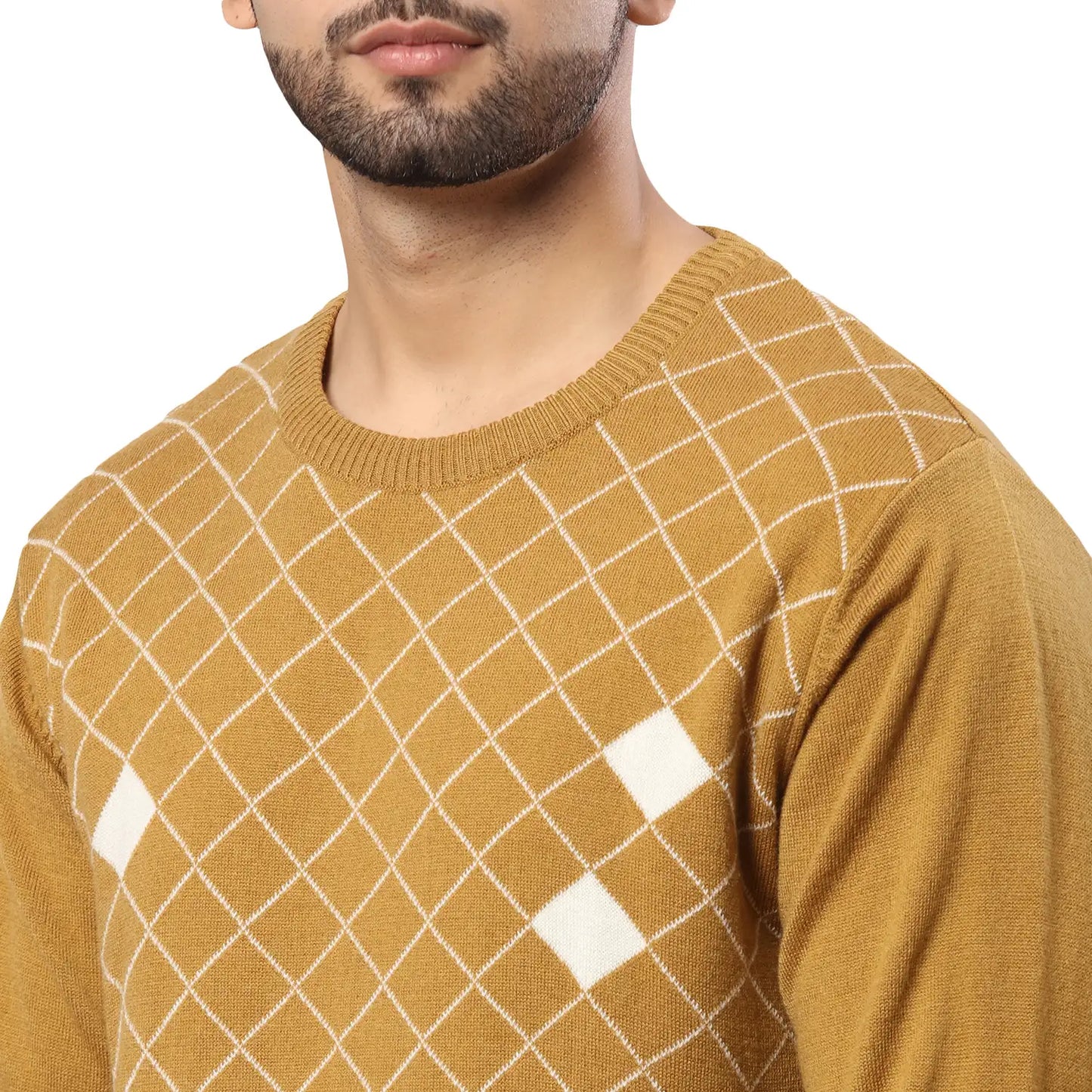 Men Regular Fit Maroon Sweater