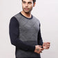 Raymond Men Blue Structure Cable Acrylic Blend Sweaters