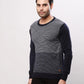 Raymond Men Blue Structure Cable Acrylic Blend Sweaters