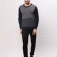 Raymond Men Blue Structure Cable Acrylic Blend Sweaters