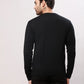 Raymond Men Black Structure Cable Acrylic Blend Full Sleeve Sweaters