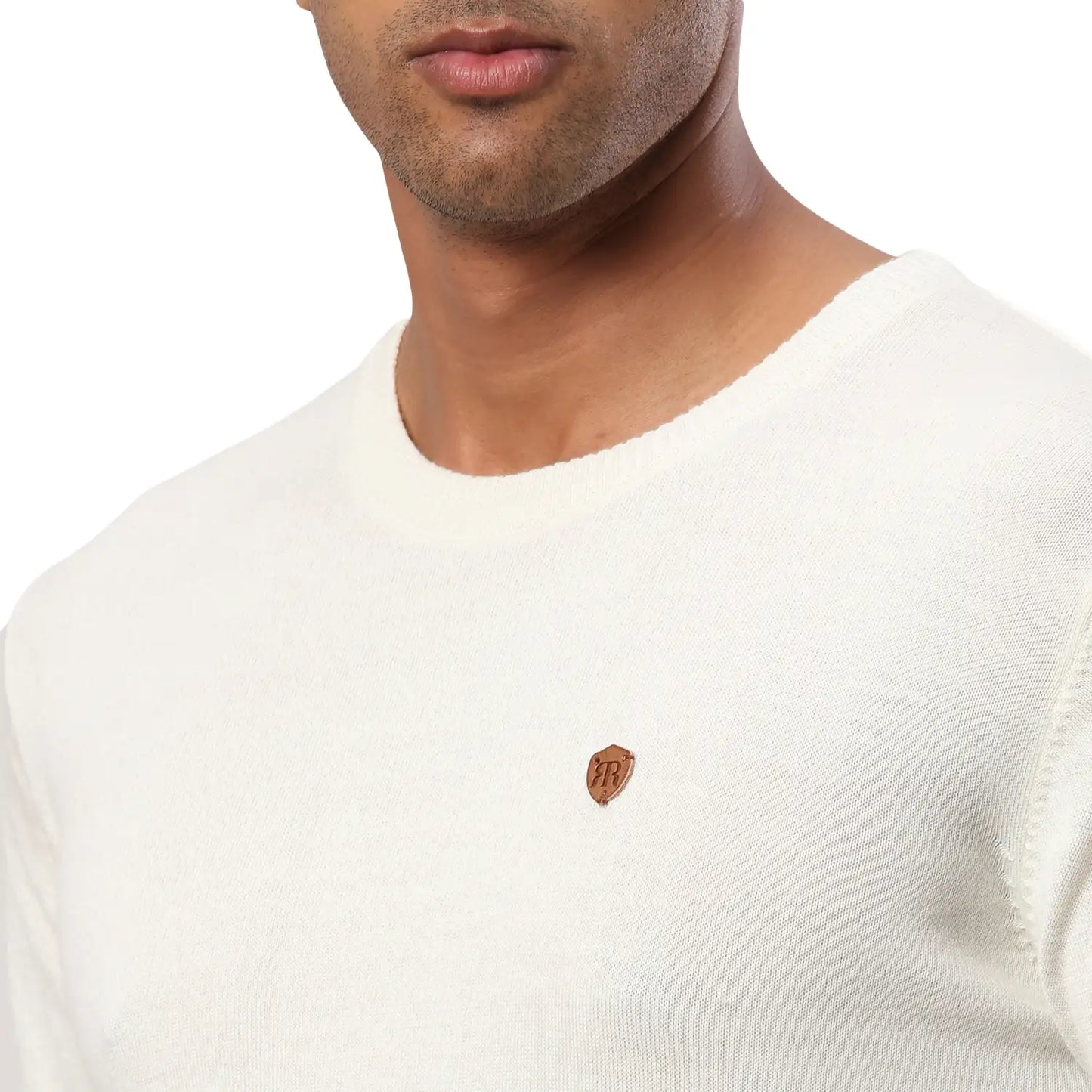 Men Regular Fit Blue Sweater