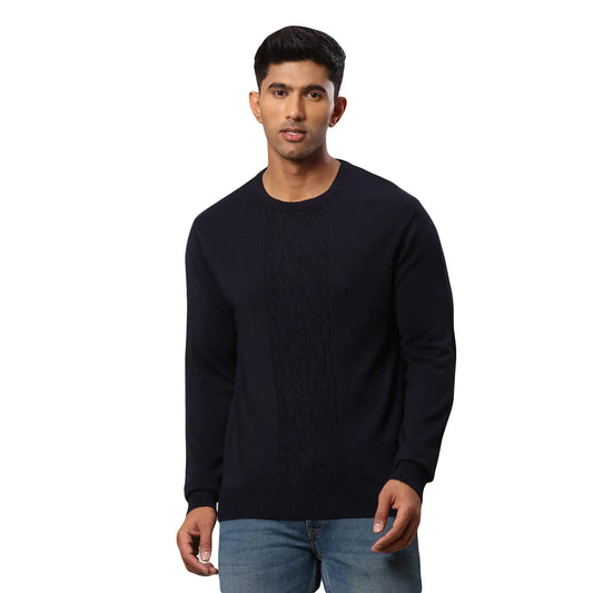 Men Regular Fit Maroon Sweater