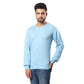 Men Regular Fit Blue Sweater